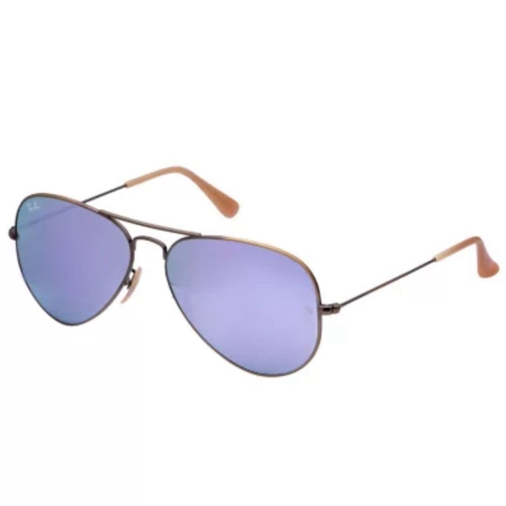 Ray-Ban Blue Aviator Sunglasses with Mirrored Lenses - Picture 1 of 2